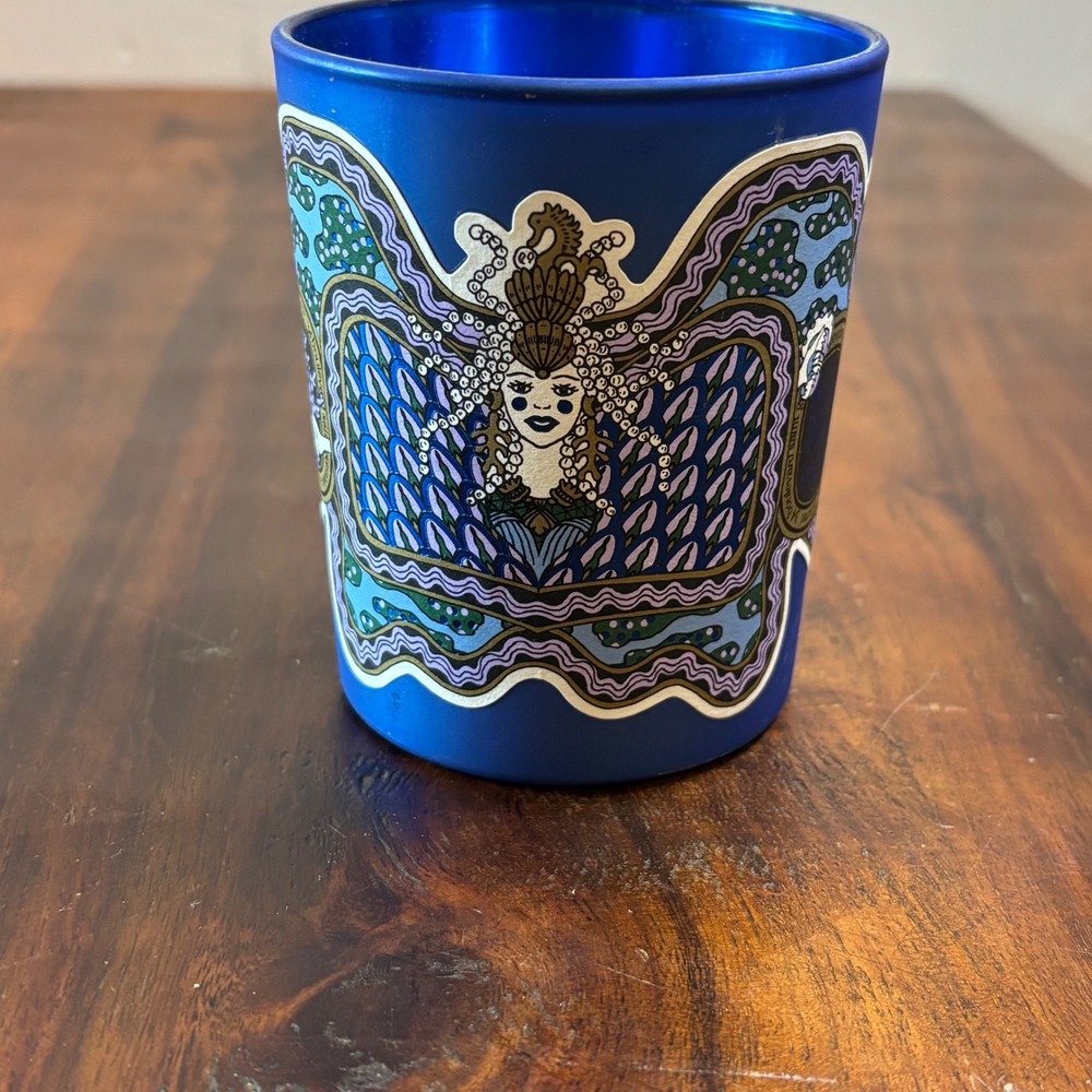 Diptyque Baume d Ambre Empty Candle Jar 190g Limited Edition Blue Frosted Glass
